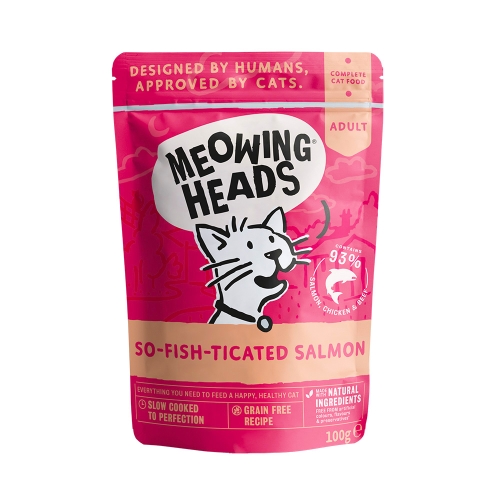 Meowing Heads So-Fish-Ticated konservai katėms su lašiša, 100g