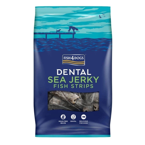 Fish4Dogs sea jerky skinny strips 100% natūralus skanėstas 100g