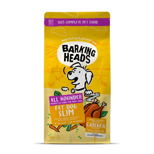 Barking Heads Fat Dog Slim sausas maistas šunims su vištiena, 2 kg