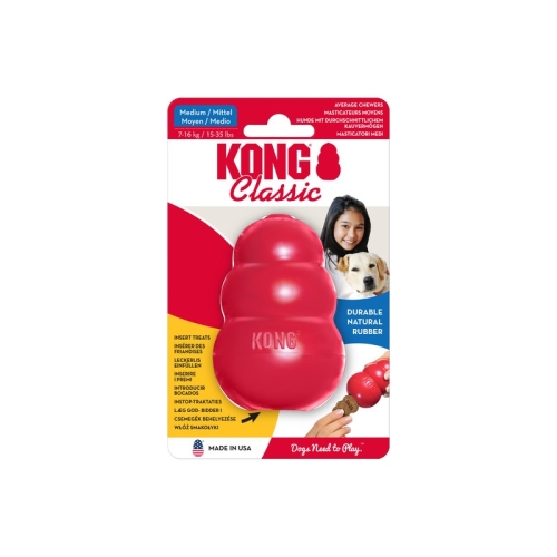 KONG Classic skanėstais užpildomas žaislas, M dydžio, 8,5cm