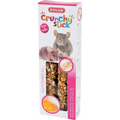 Zolux Crunchy Stick Oats&Egg skanėstai pelėms ir žiurkėms, 115 g