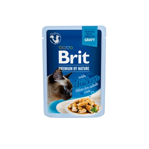 Brit Premium Delicate Chicken in Gravy konservai katėms su višt. 85 g