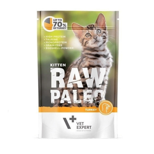 Raw Paleo Kitten guliašas kačiukams su kalakutiena, 100 g