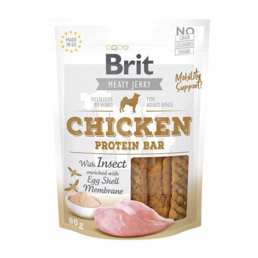 Brit Jerky Chicken protein bar skanėstas 80 g -  2