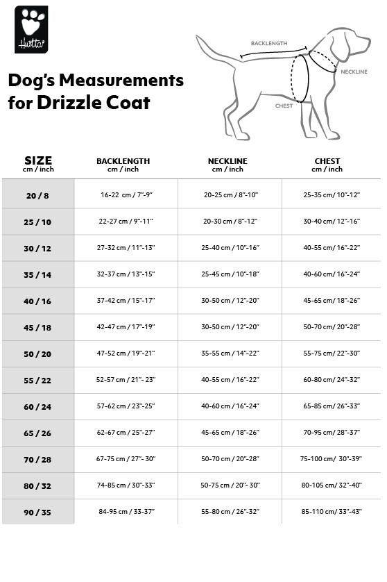 Hurtta Drizzle striukė šunims,  90 cm,  juoda -  2