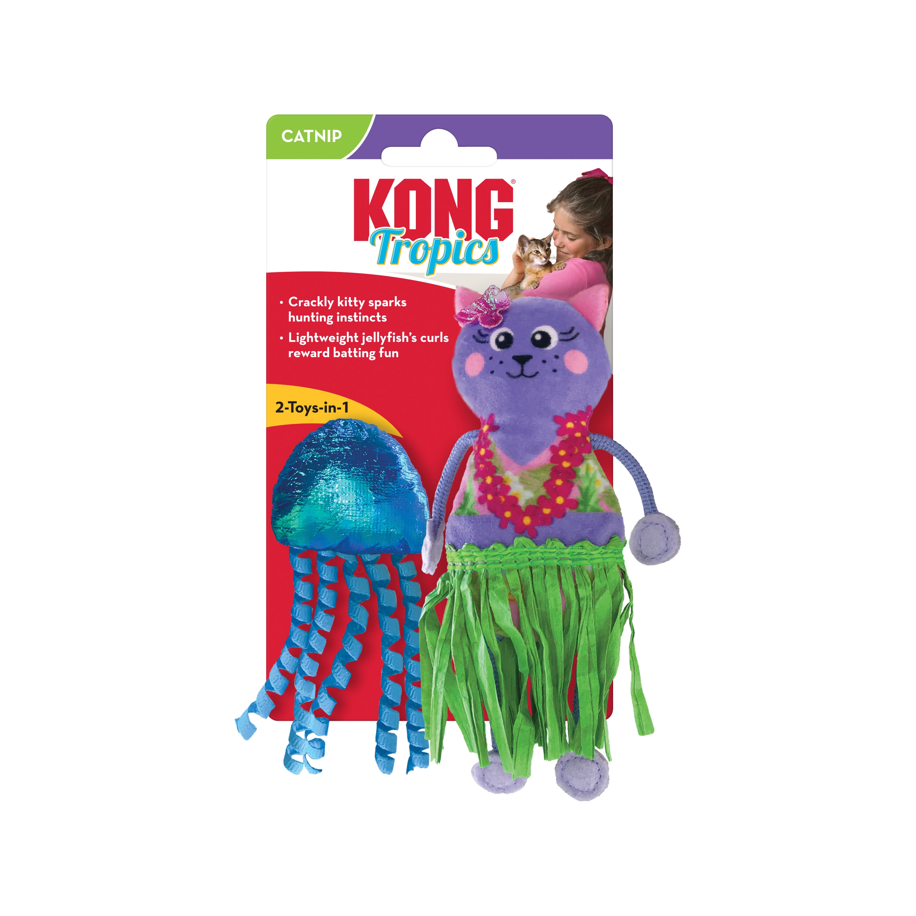 KONG Tropics Hula 2in1 žaislas katėms -  4