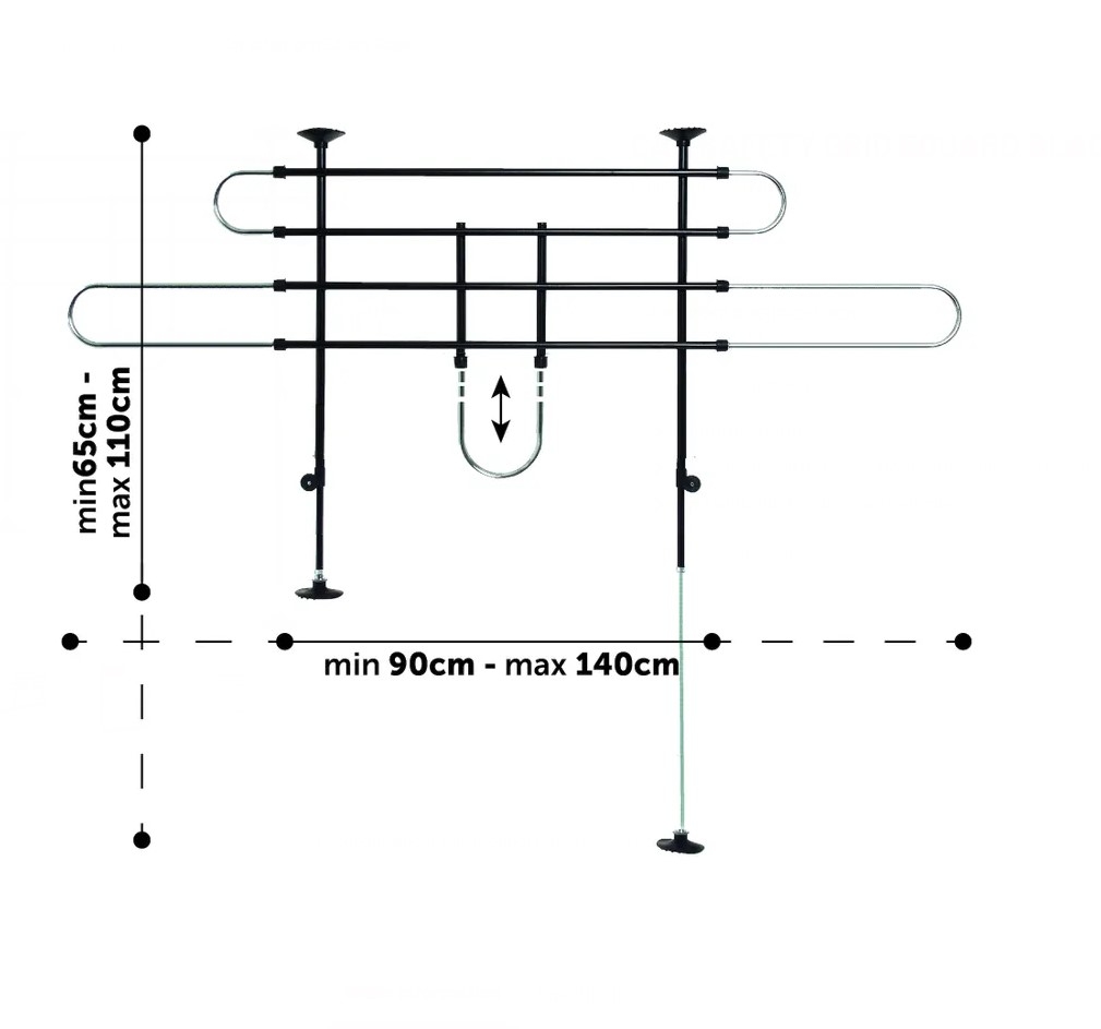 Flamingo saugos grotelės automobiliui, 90-140x65-110cm -  5