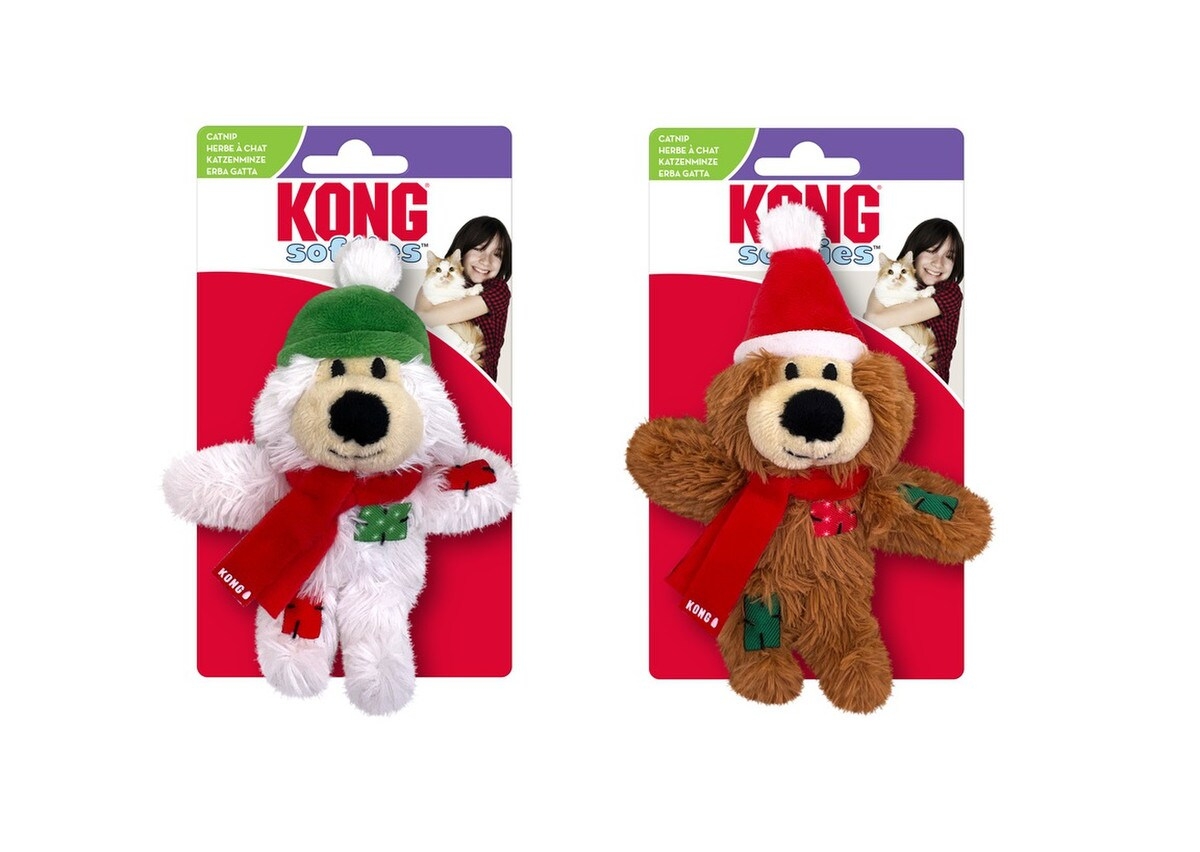 KONG Holiday Softies žaislas katėms meškiukas, įv. rūšių -  3