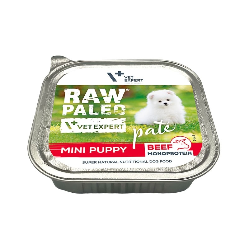 Raw Paleo Pate Mini Puppy paštetas šuniukams su jautiena, 150 g -  2