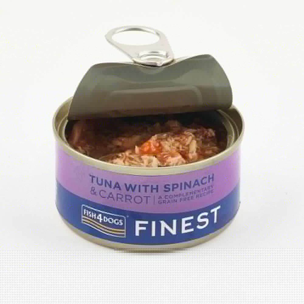 Fish4Dogs Finest konservai šunims su tunu ir morkomis, 85 g -  2