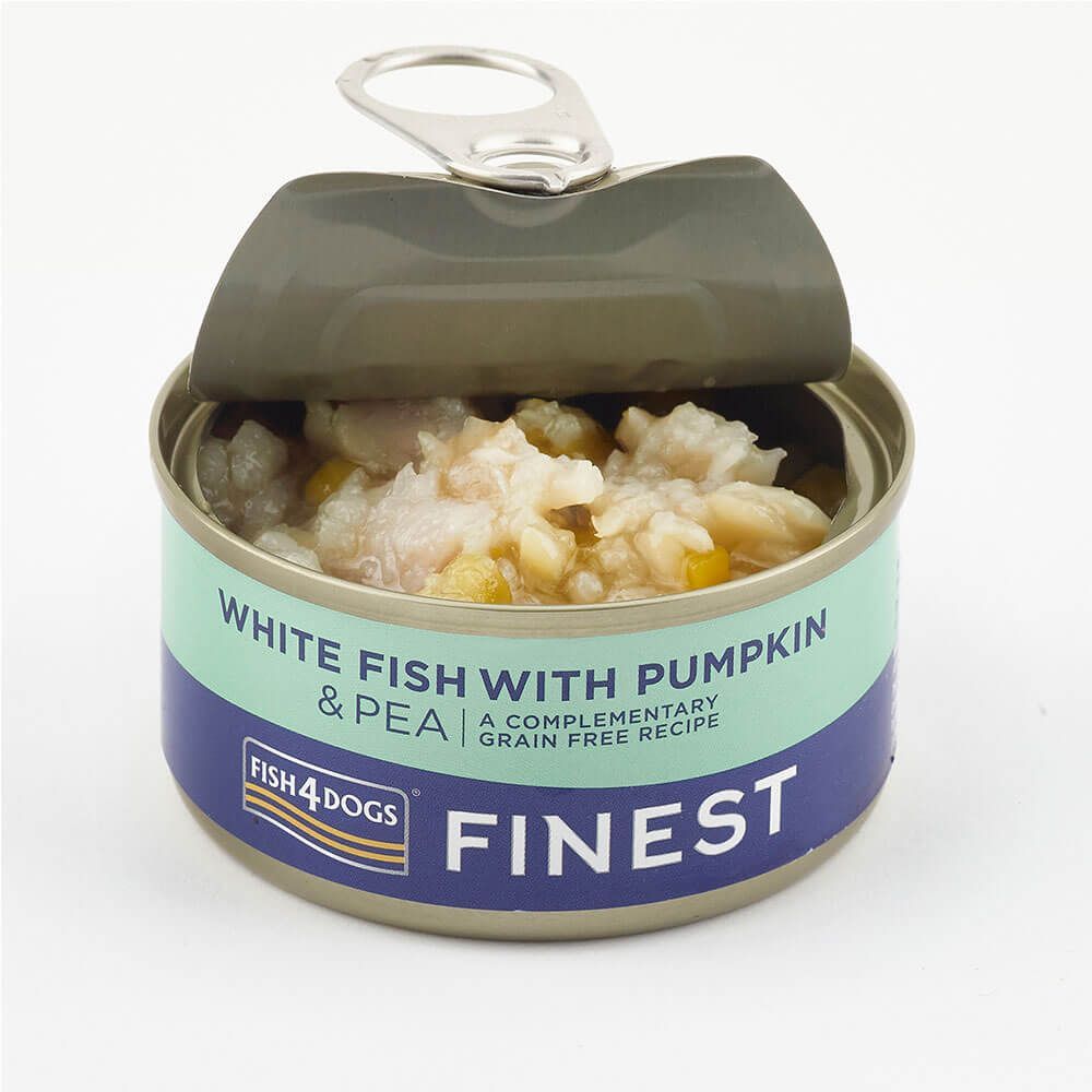 Fish4Dogs Finest konservai šunims su skumbre, moliūgu/žirneliais, 85 g -  2